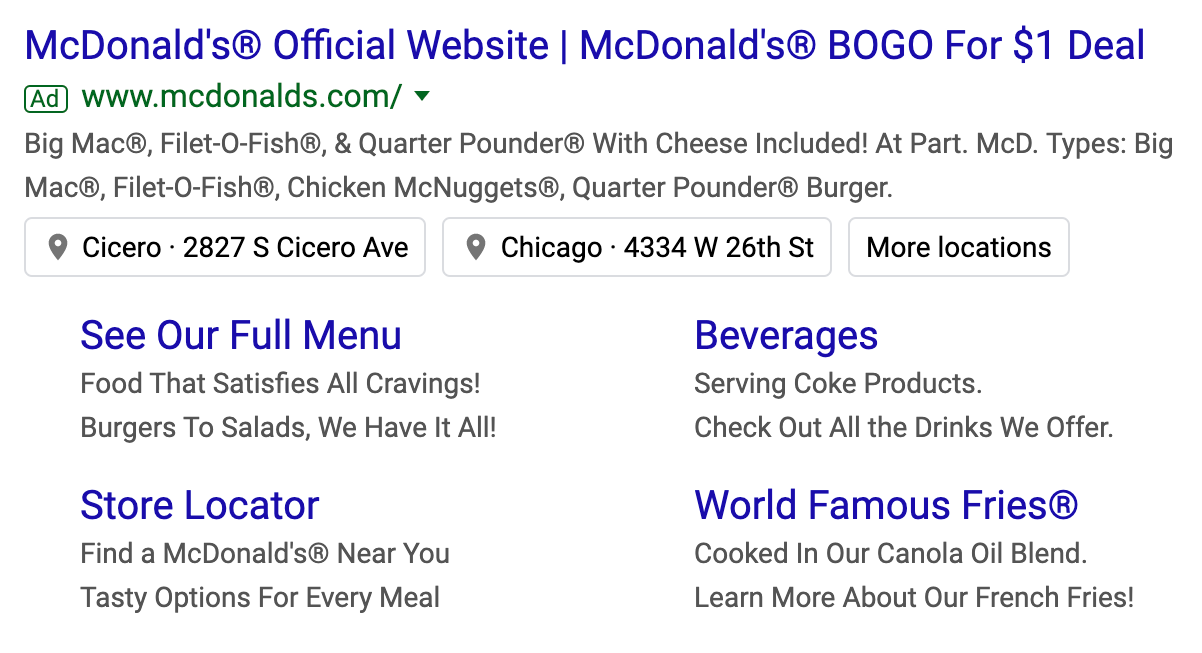 Google Sponsored Ads Response