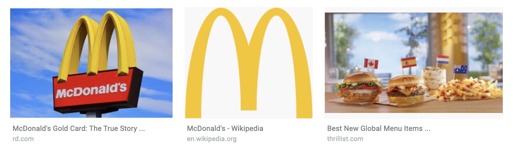 Google Image Results Response