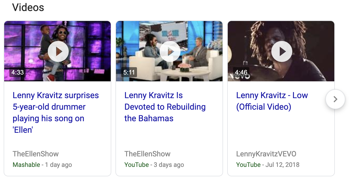 Google Inline Videos Response