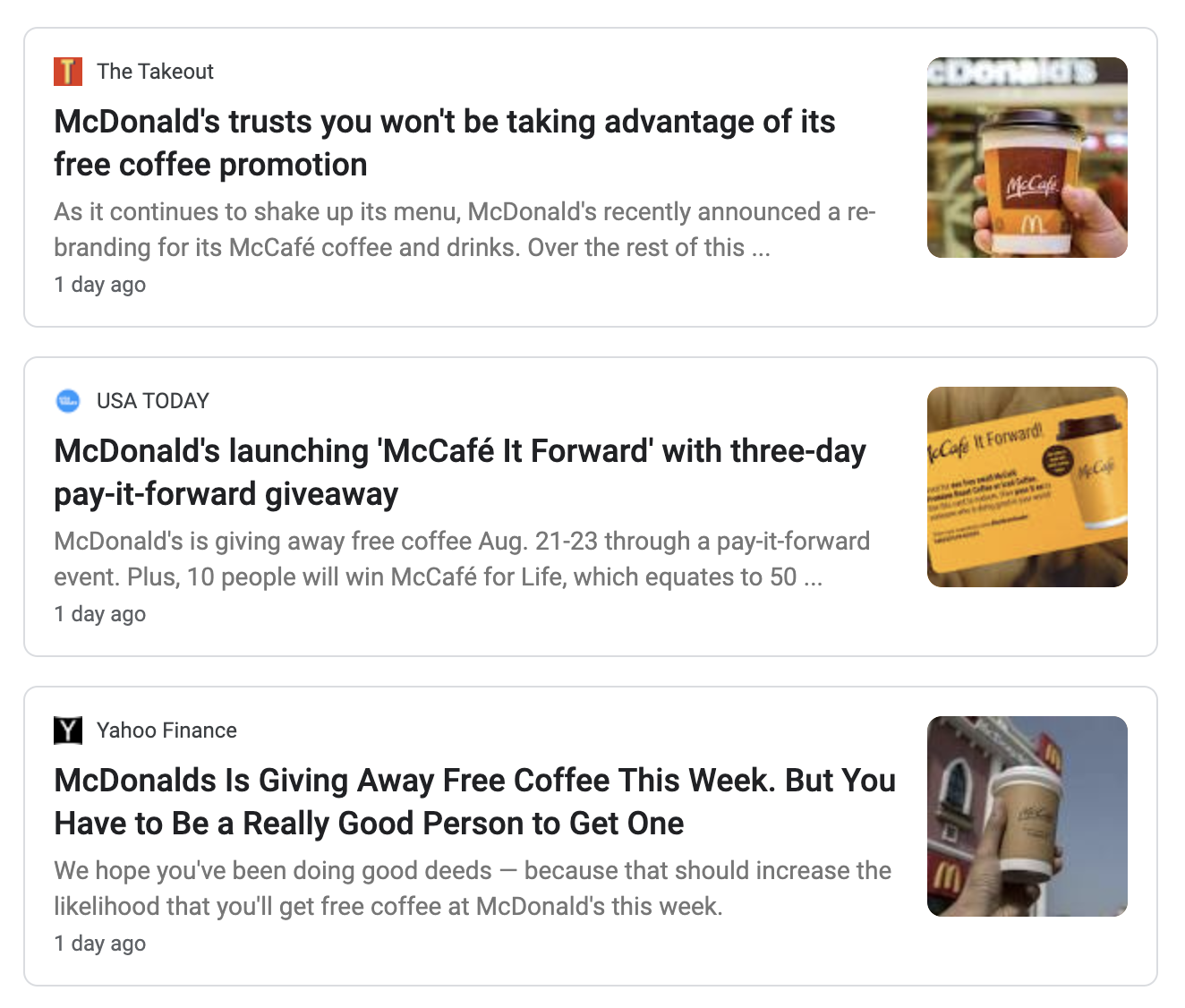 Google News Results Response