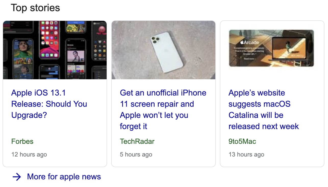 Google Events Response